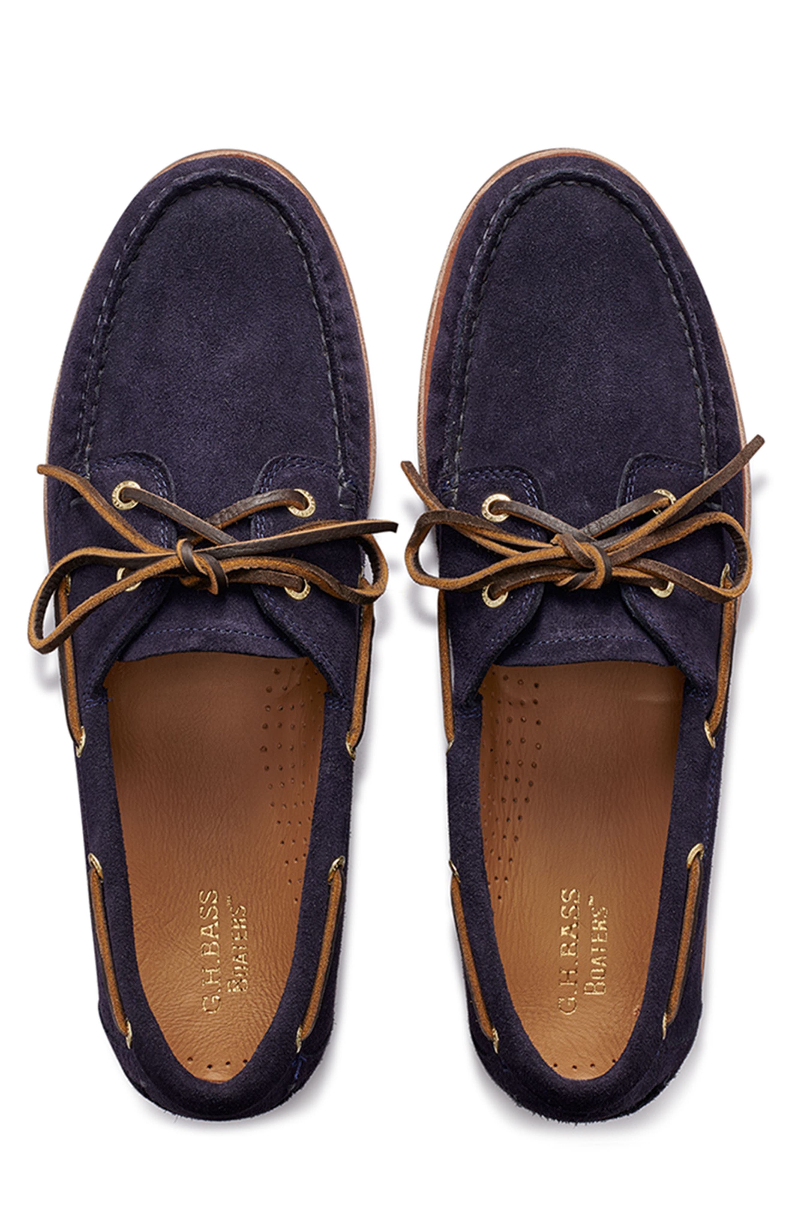 G.H.BASS Hampton Boat Shoe, Alternate, color, Navy