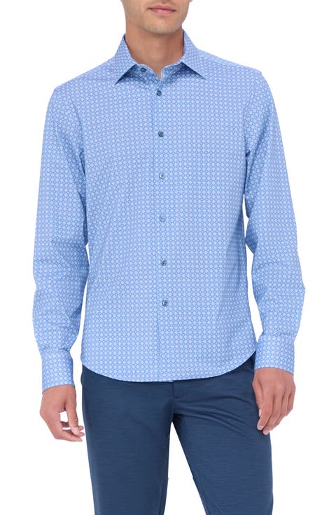 James OoohCotton® Geo Print Button-Up Shirt