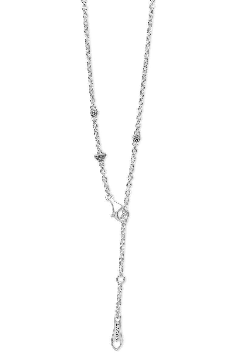 Luna Fleur Freshwater Pearl Pendant Necklace, Alternate, color, SILVER