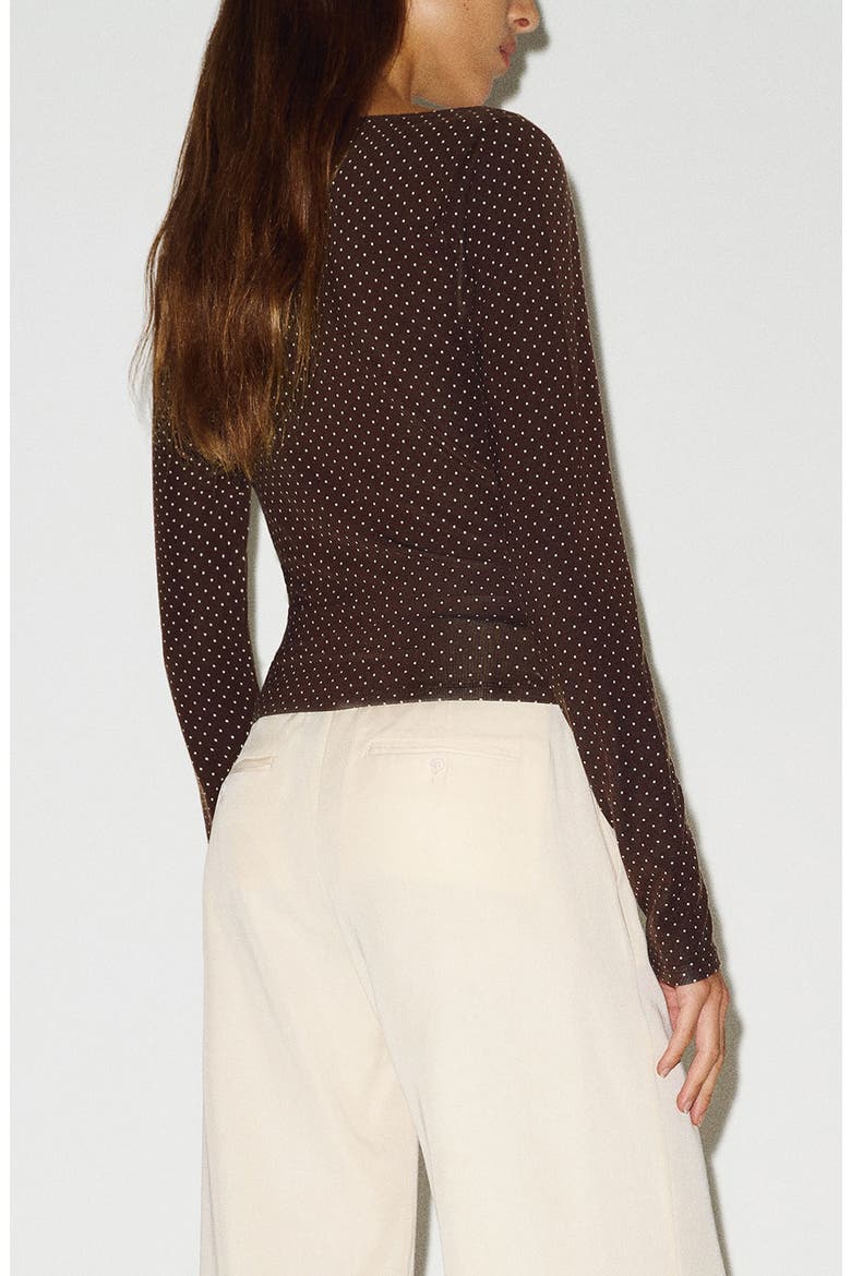 Wiley Ballet Neck Top, Alternate, color, PIN DOT
