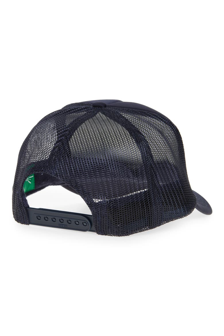 Make Waves Patch Trucker Hat, Alternate, color, NAVY