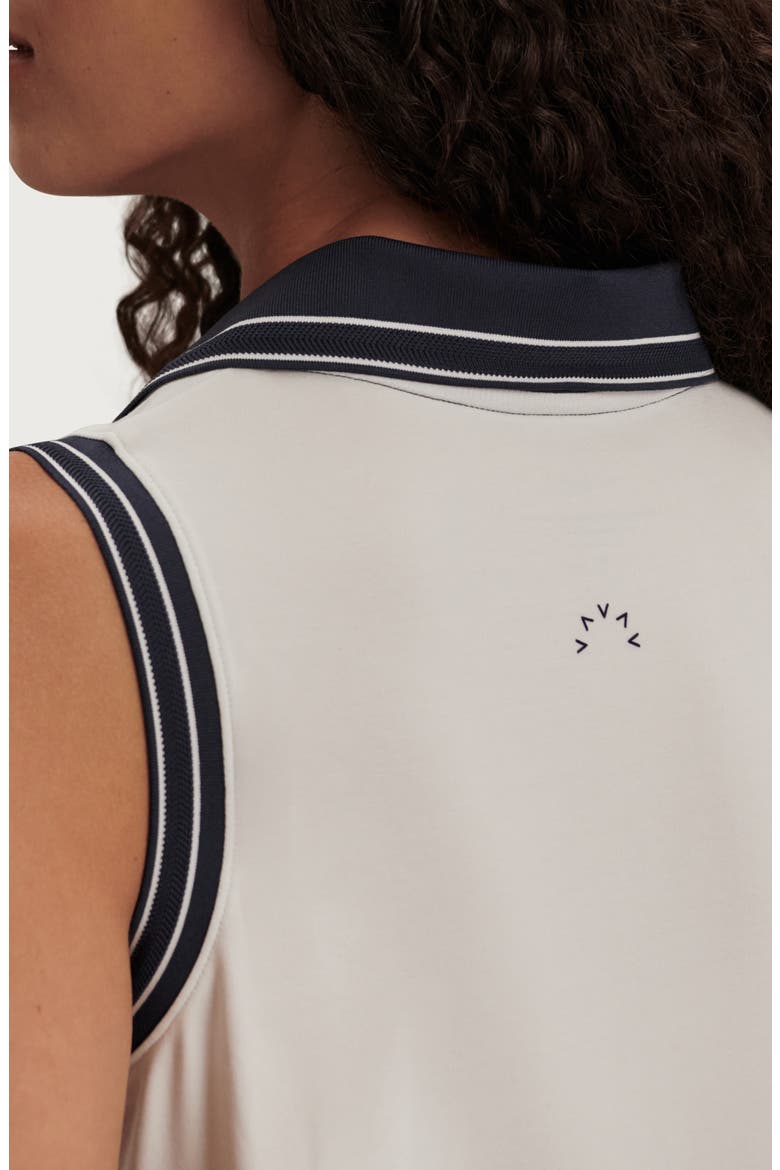 Isaac Performance Polo Tank, Alternate, color, WHITE / BLUE NIGHTS