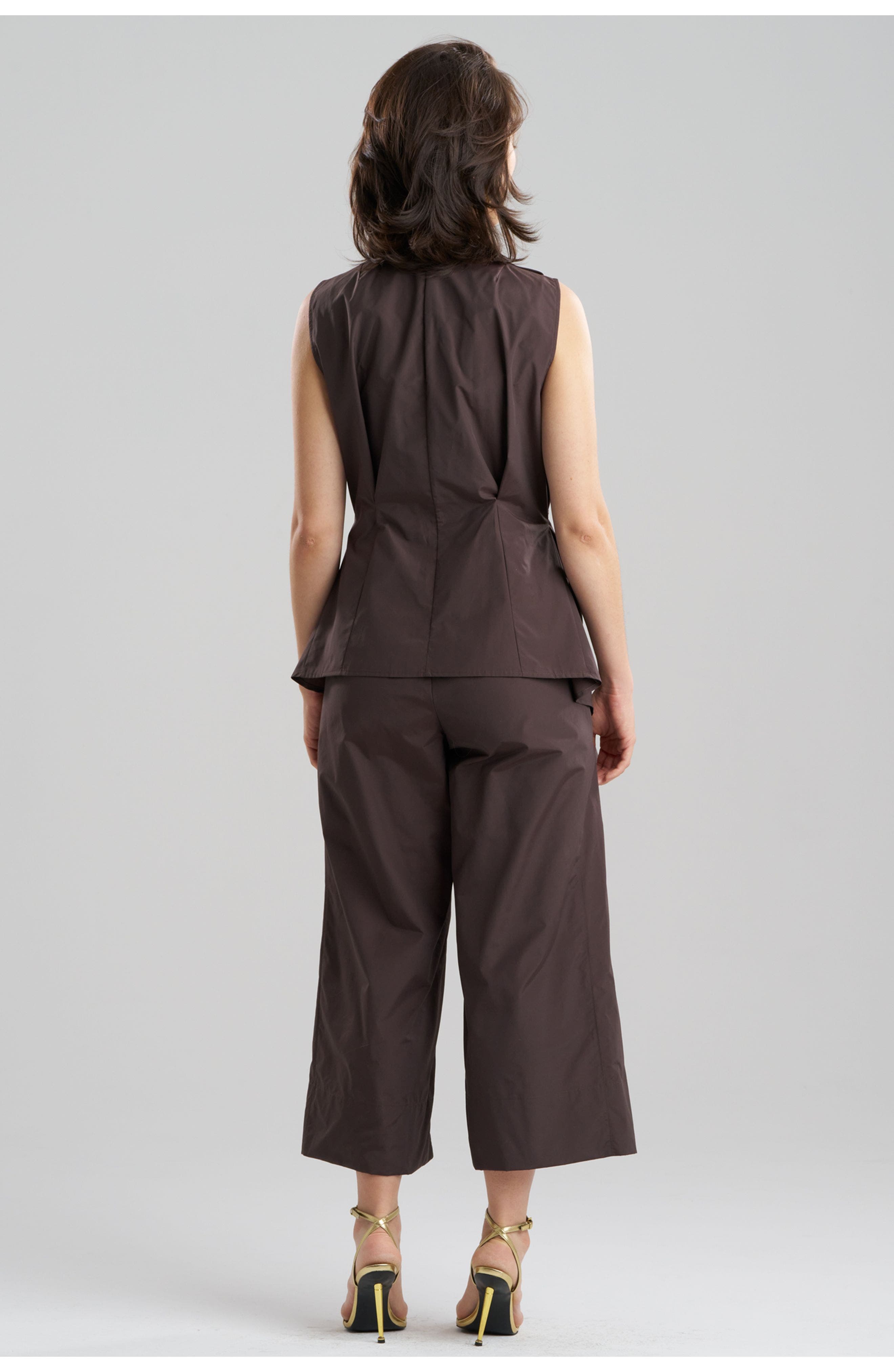 Techno Poplin Sleeveless Handkerchief Hem Shirt - image 2