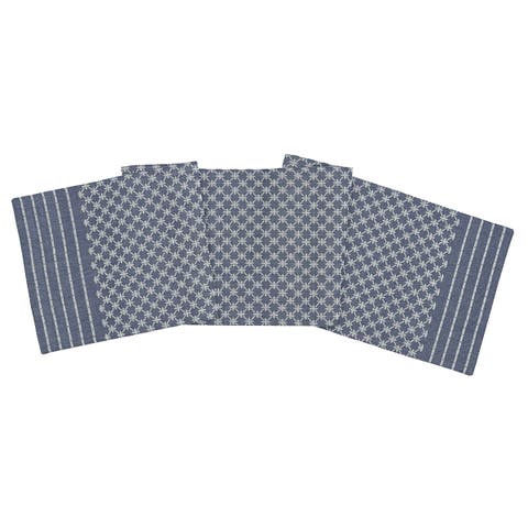 Markle Jacquard Navy Table Runner 13" x 72"