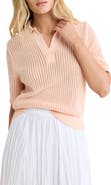 nz BY NIC AND ZOE Open Stitch Polo Sweater