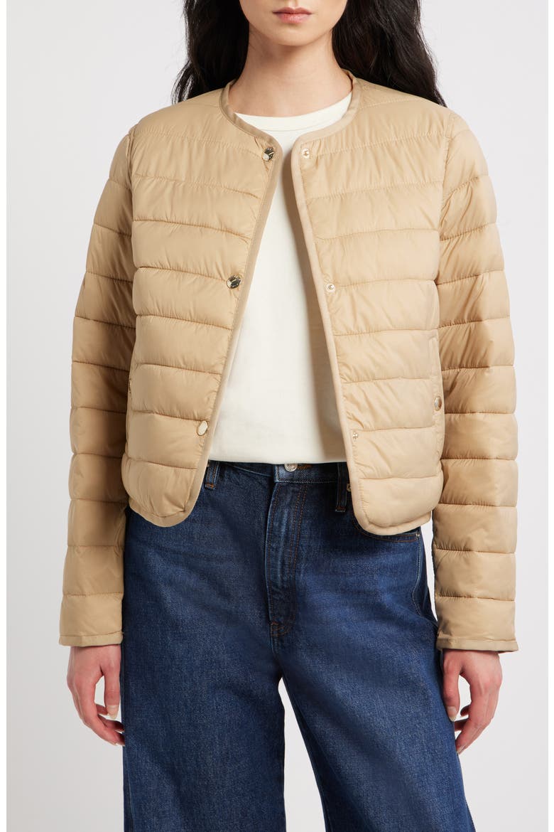 Reversible Quilted Jacket, Main, color, KHAKI