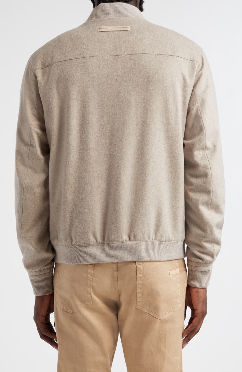 ZEGNA Oasi Cashmere Elements Bomber Jacket, Alternate, color, Beige