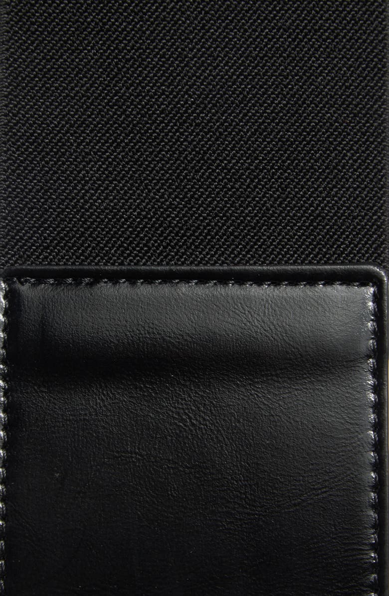 Kurt Geiger London Brixton Leather Belt, Alternate, color, Black/ Antique Brass