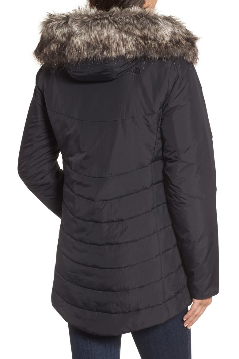 Harway Heatseeker™ Water-Resistant Jacket with Faux Fur Trim, Alternate, color, TNF BLACK