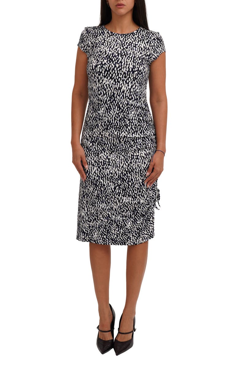 CYRUS Printed Rib Cap Sleeve Dress, Main, color, Kali Print