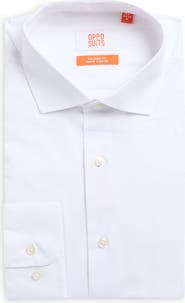 OppoSuits White Knight Modern Tailored Fit Wrinkle Resistant Button-Up Shirt