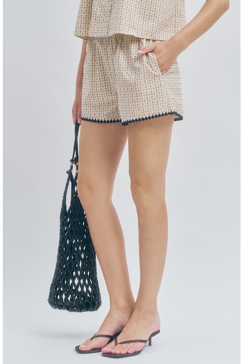 Penny Plaid Shorts, Alternate, color, BEIGE PLAID