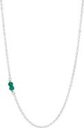Nashelle Semiprecious Stone Station Chain Necklace