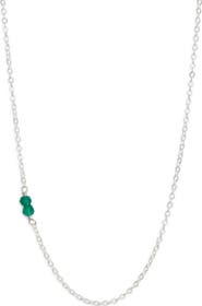 Nashelle Semiprecious Stone Station Chain Necklace