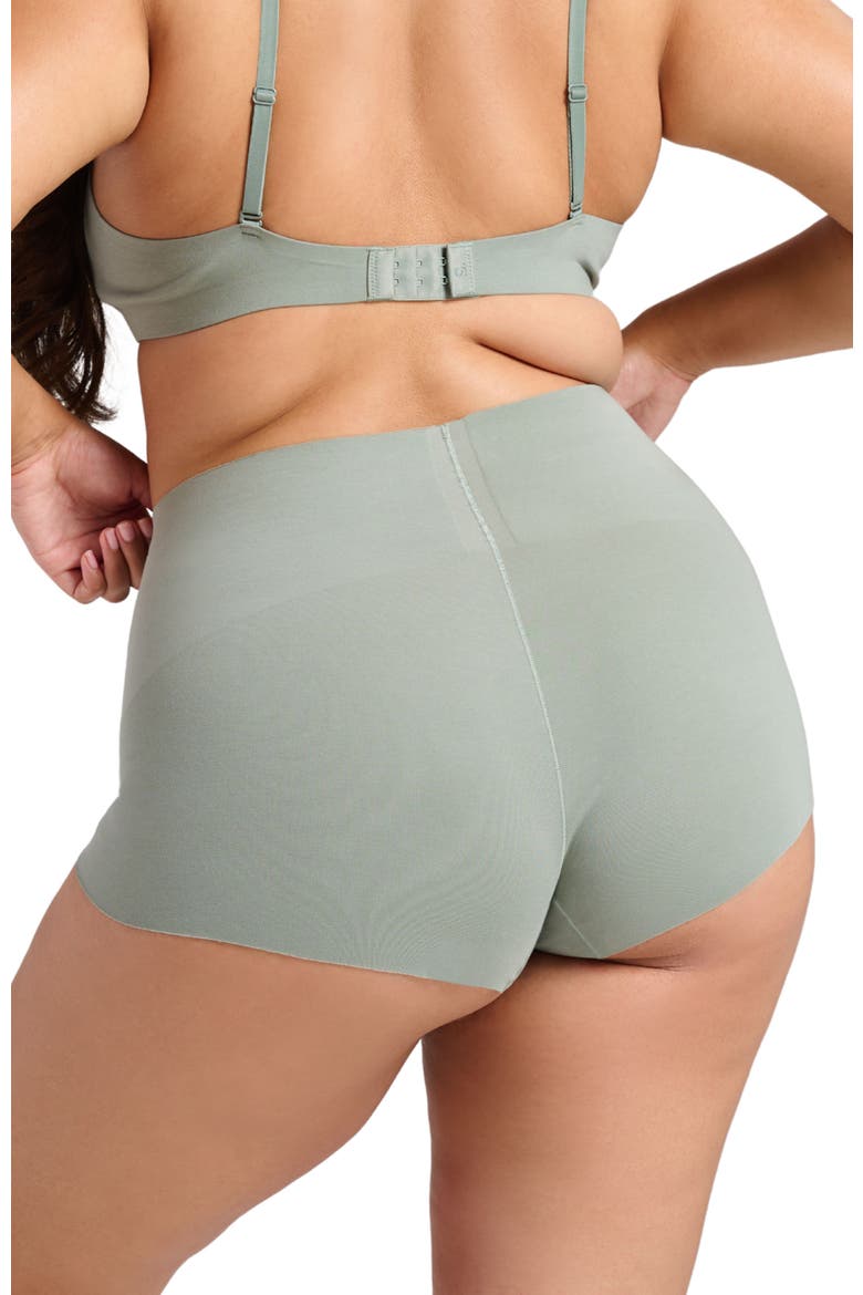 Organic Cotton No-Show Shaping Boy Short, Alternate, color, Sage