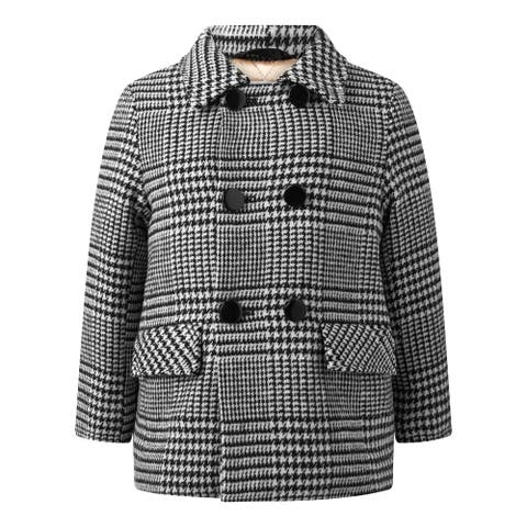 Houndstooth Double Breasted Coat