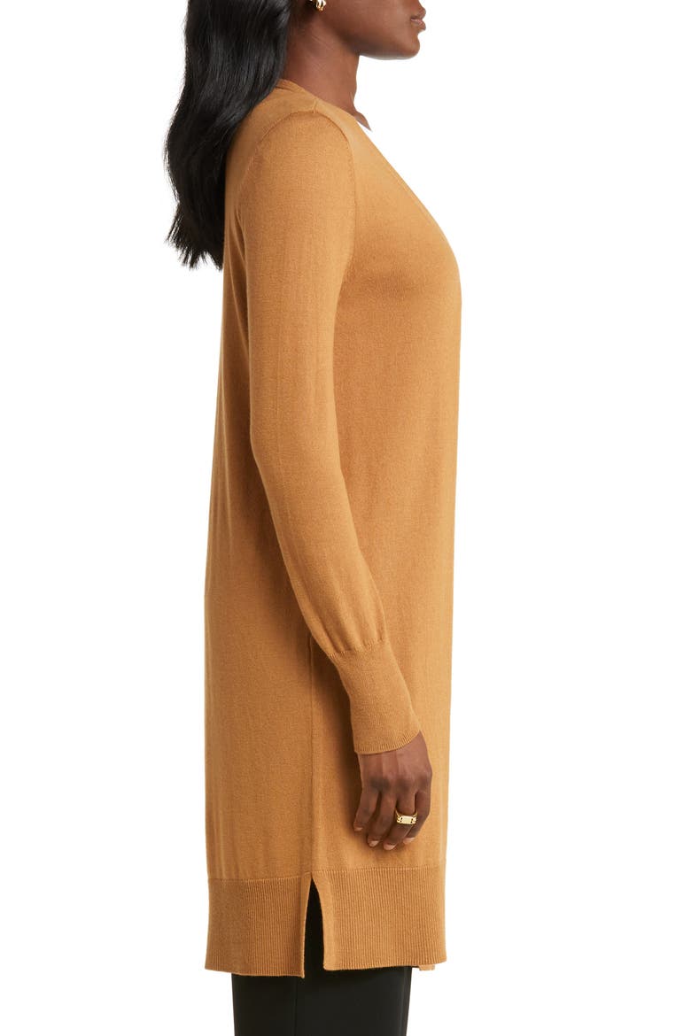 Open Front Longline Cardigan, Alternate, color, DESERT CAMEL