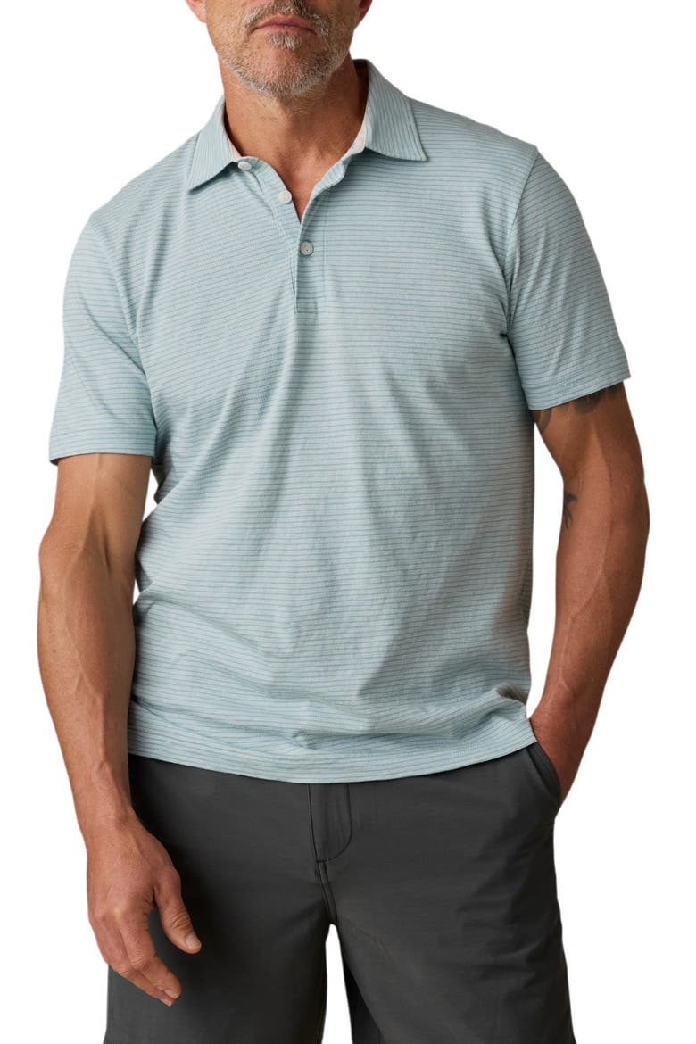 Sunwashed Polo, Main, color, TEAL DUNE STRIPE
