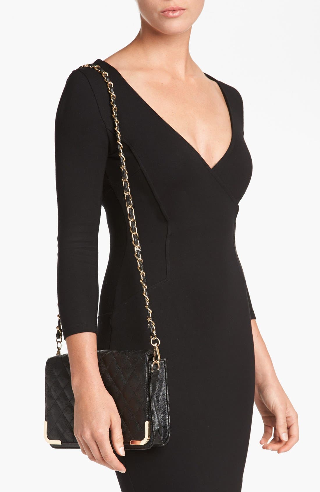 NB Handbags Quilted Crossbody Bag, Alternate, color, 