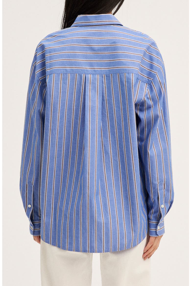 Stripe Button-Up Shirt, Alternate, color, ATLAS BLUE STRIPE