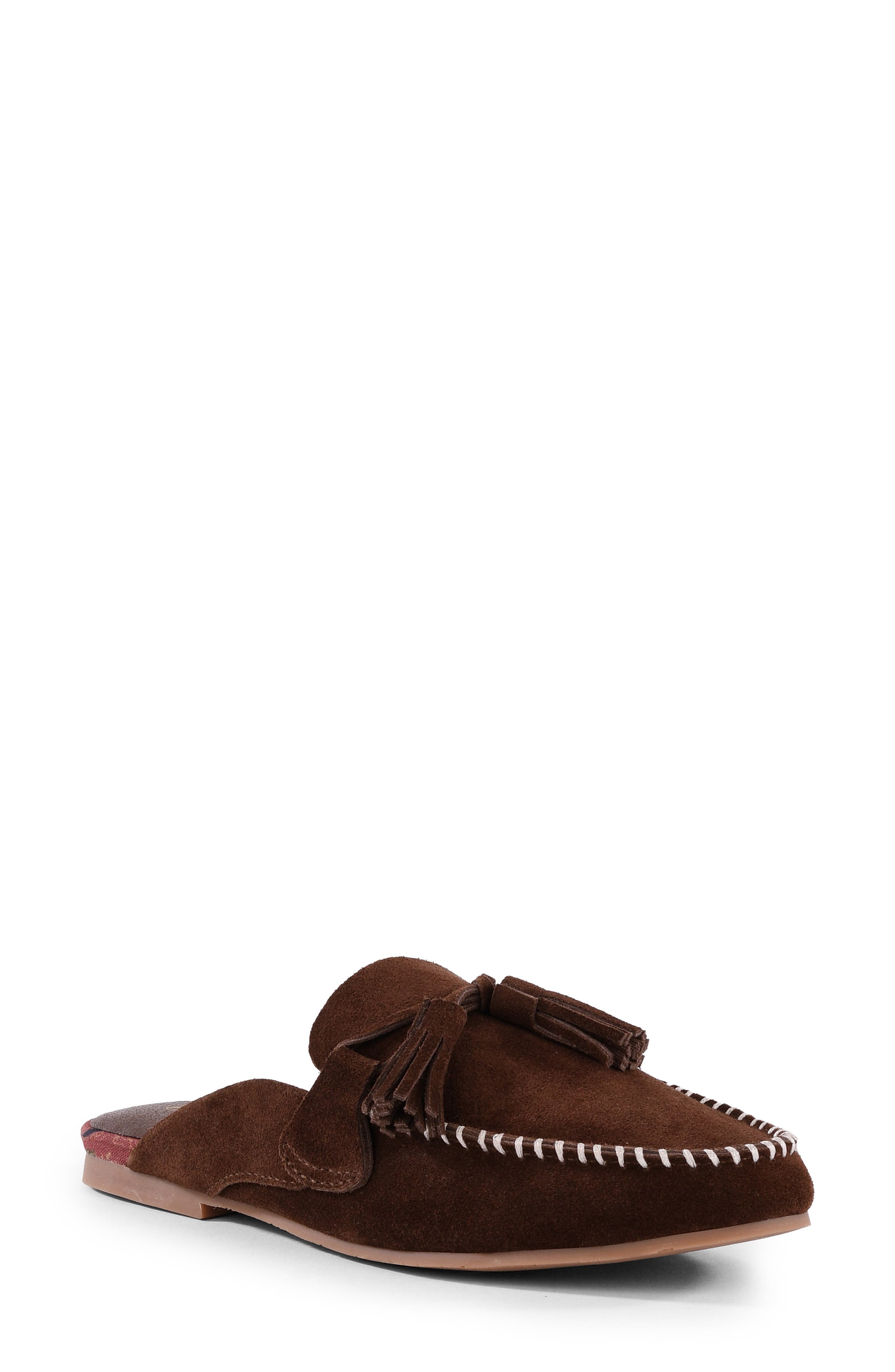 Silverlake Tassel Mule, Main, color, BROWN