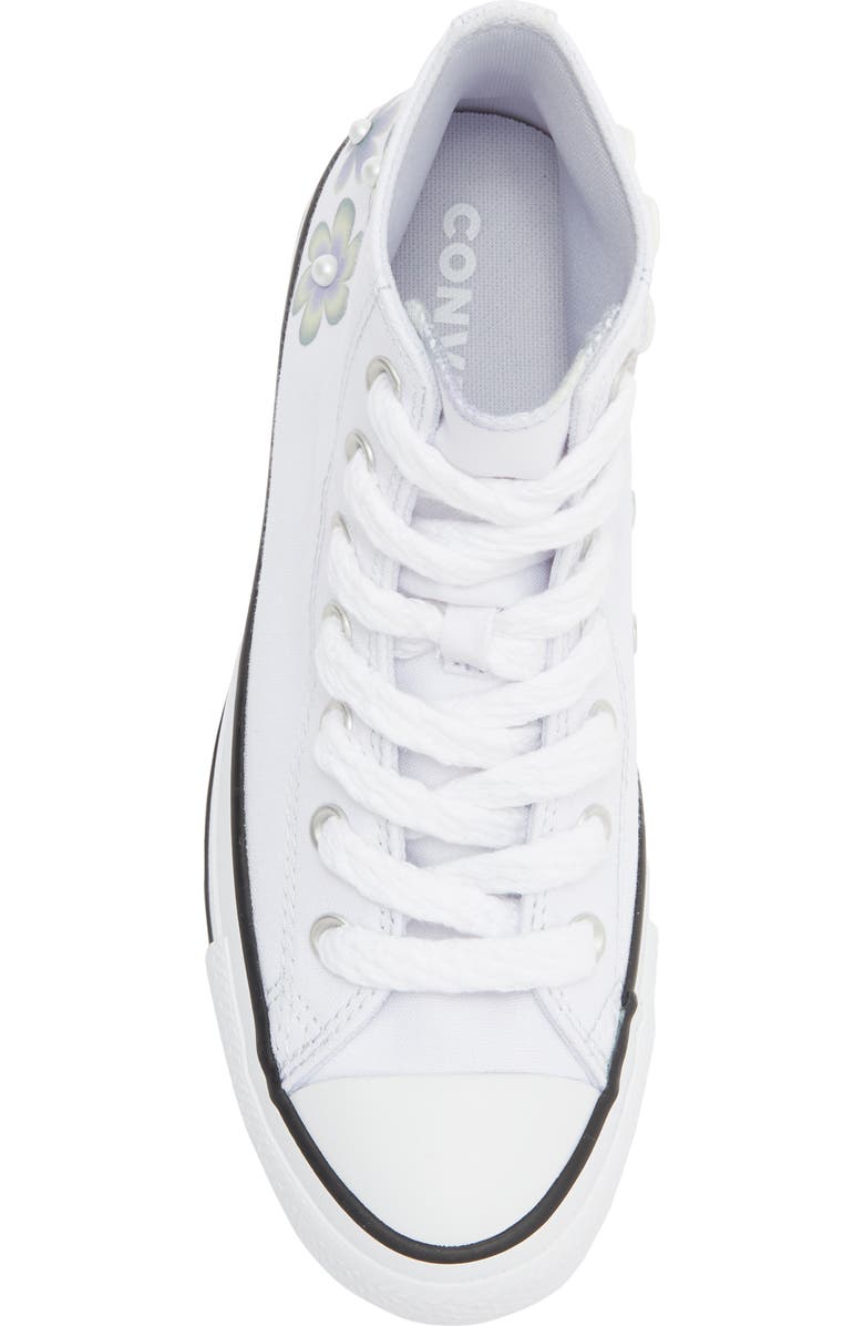 Converse Chuck Taylor<sup>®</sup> All Star<sup>®</sup> High Top Sneaker, Alternate, color, White/ Blueberry Ice