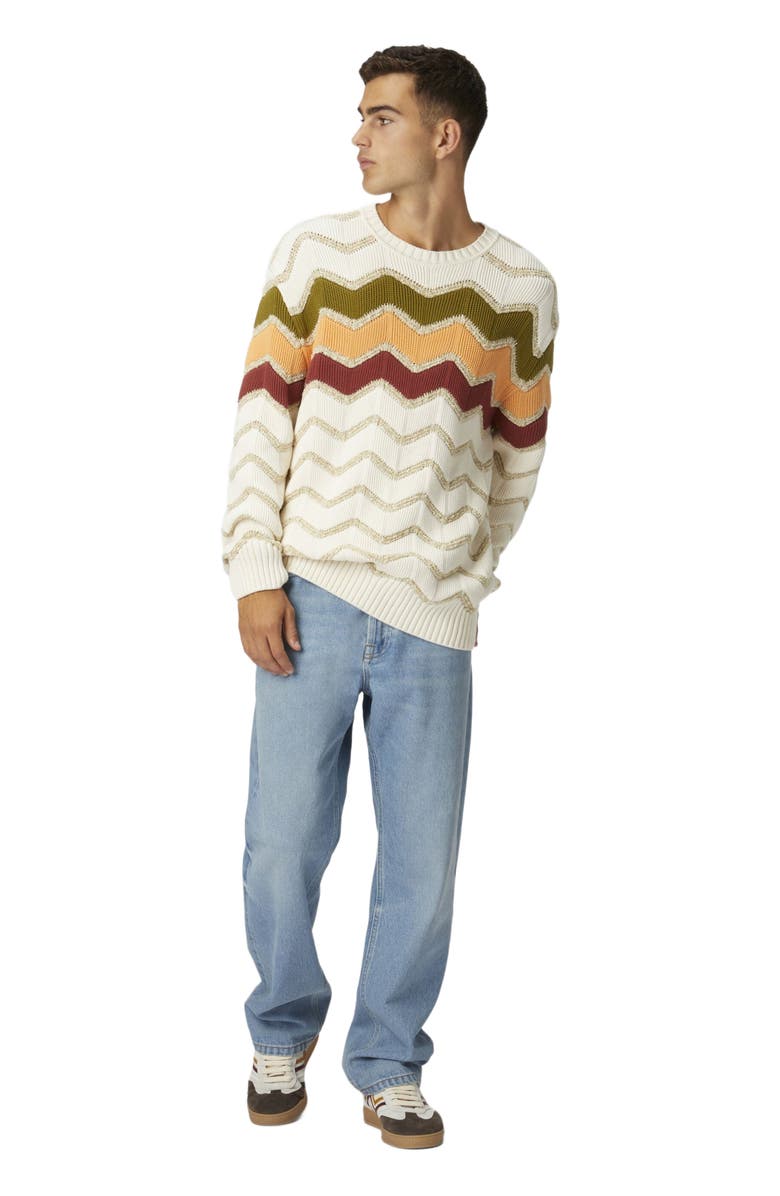 Missoni Crew-neck Pullover With Macro Zigzag And Mélange Details, Alternate, color, 