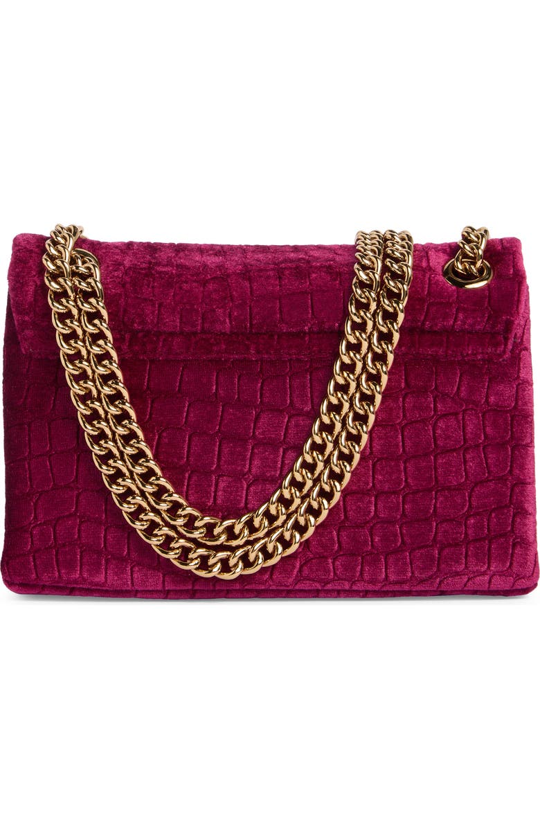 Kurt Geiger London Mini Brixton Velvet Crossbody Bag, Alternate, color, Medium Red