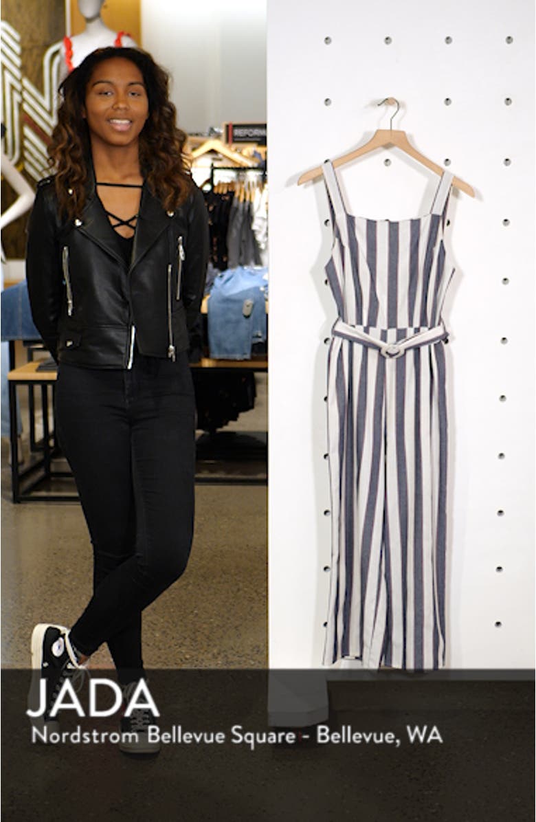 Stripe Crop Jumpsuit, sales video thumbnail