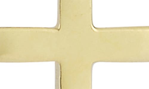 Ember Fine Jewelry 14k Gold Cross Huggie Hoop Earrings In Gold