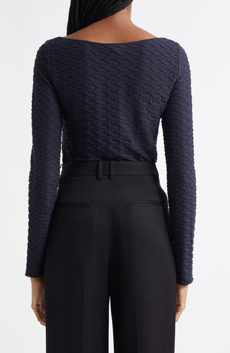 Emporio Armani Textured Jersey Top, Alternate, color, Solid Dark Blue