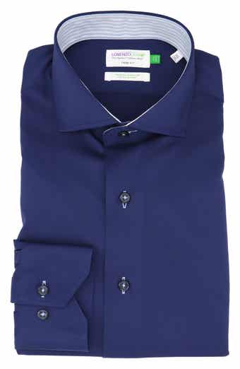 Solid Trim Fit Dress Shirt