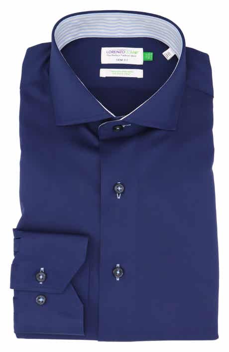 Solid Trim Fit Dress Shirt