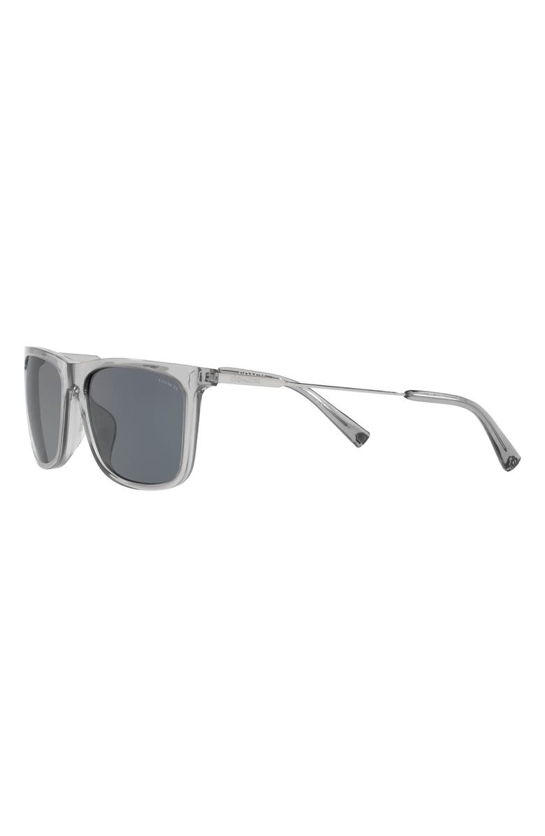COACH 58mm Rectangular Sunglasses, Alternate, color, 