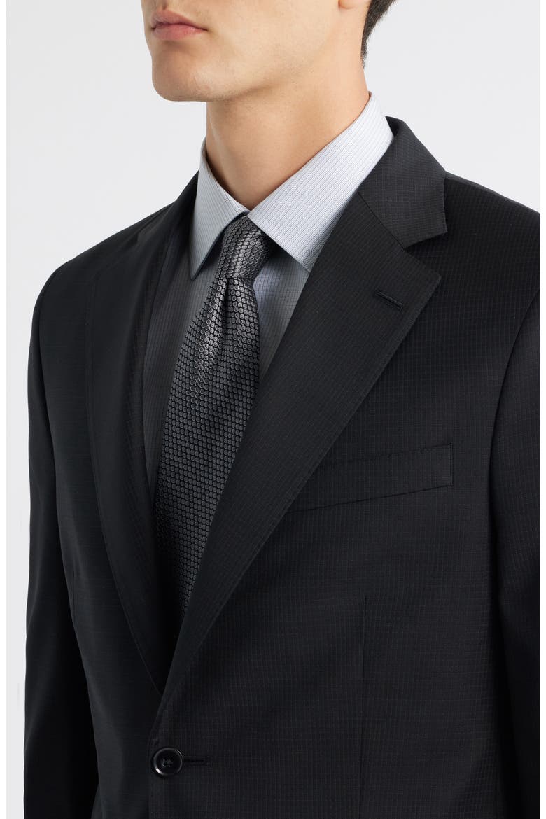 Hartford Classic Fit Black Microcheck Wool Suit, Alternate, color, BLACK