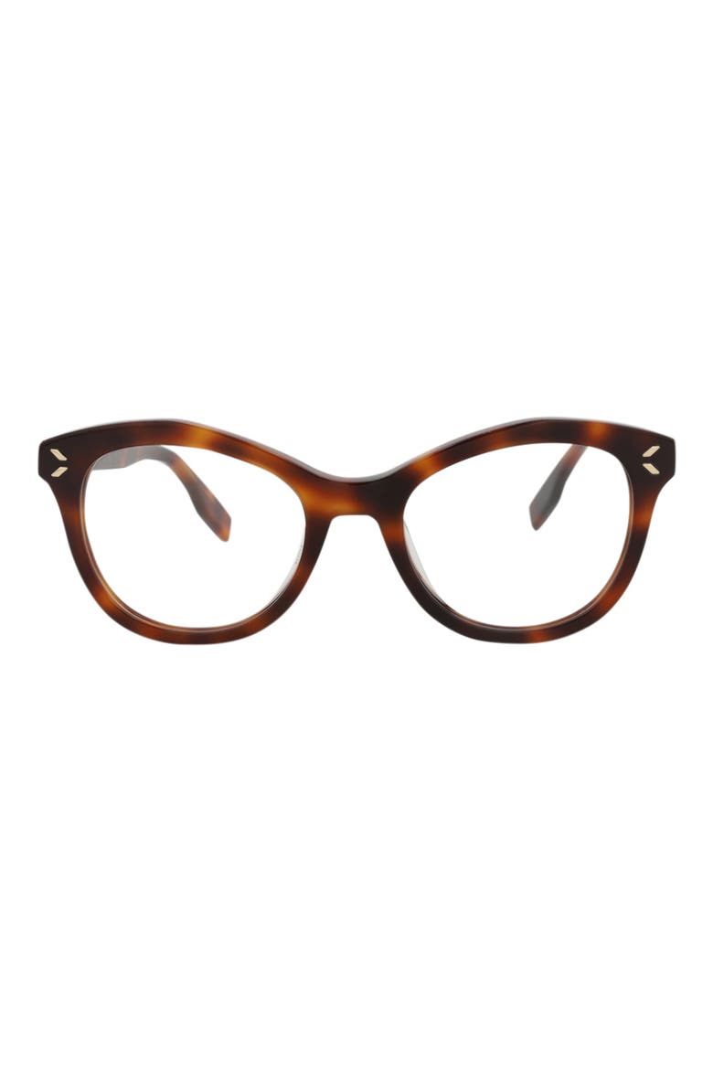 47mm Cat Eye Optical Glasses, Main, color, HAVANA HAVANA TRANSPARENT