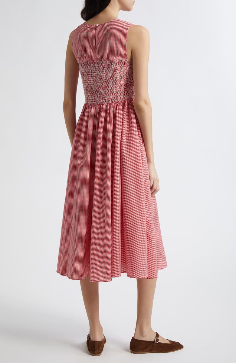 MILLE Coco Sleeveless Cotton Fit & Flare Dress, Alternate, color, Red Gingham