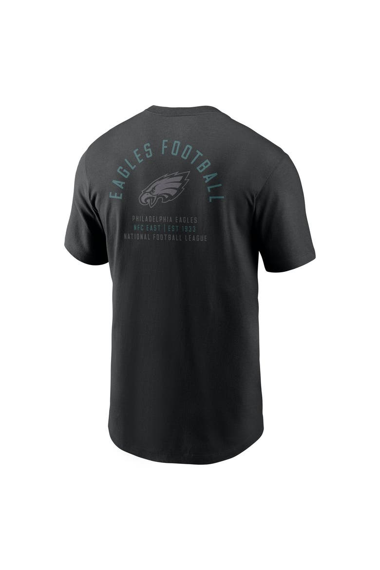 Men's Nike Black Philadelphia Eagles Split Logo T-Shirt, Alternate, color, Black