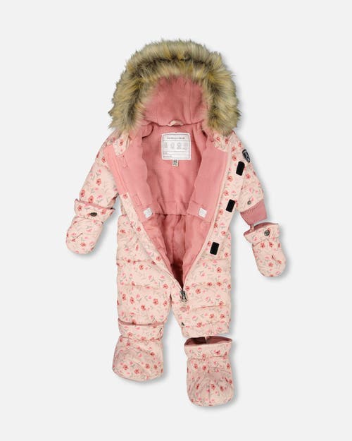 Deux Par Deux Baby Girl One-piece Original Puffy Snowsuit In Pink