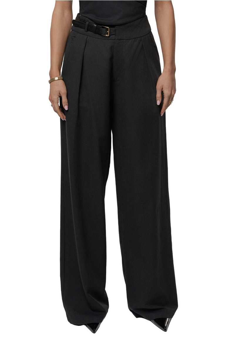 Everywhere Belted Trousers, Main, color, Black