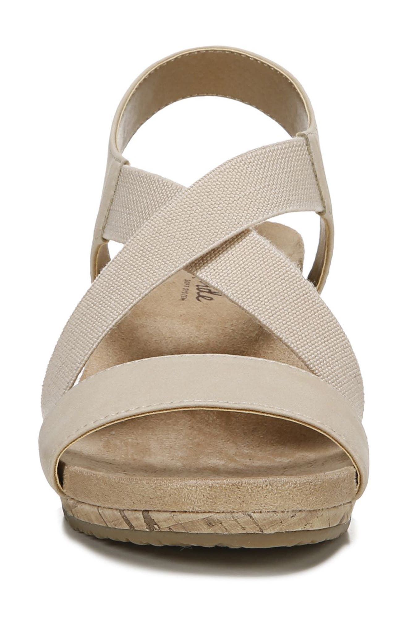 LifeStride Mexico Wedge Slingback Sandal, Alternate, color, Bone
