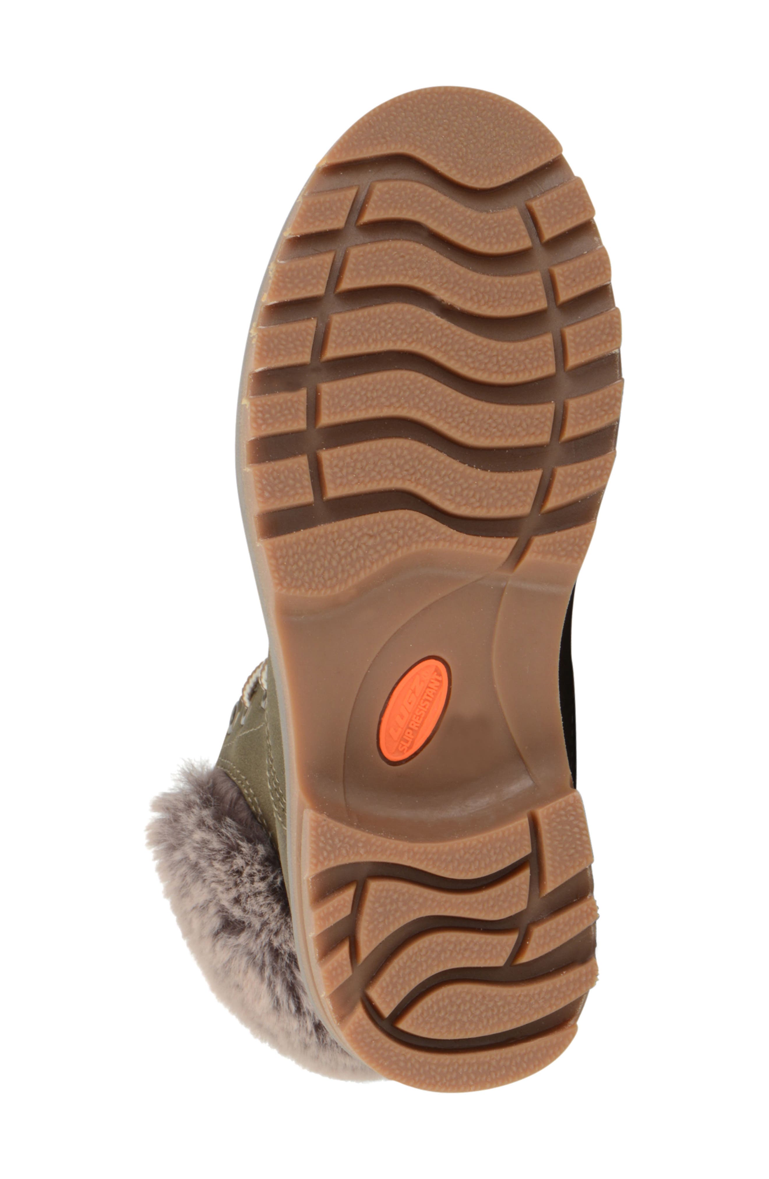 Empire High Faux Fur Lug Sole Boot, Alternate, color, WOODLAND/ MIRE/ GUM