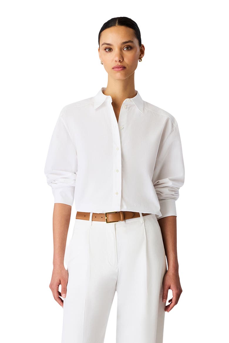 Pleat Back Shirt, Main, color, Ecru