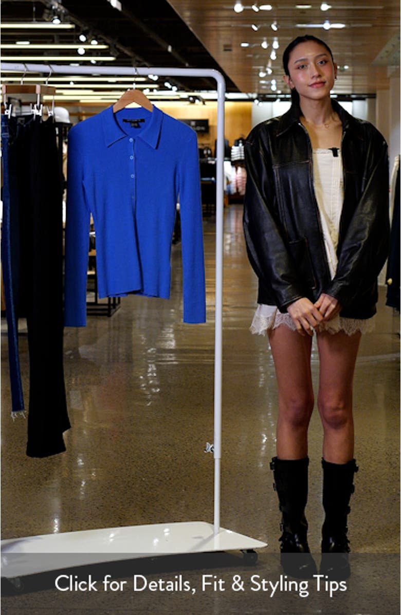 Nadina Rib Button-Up Shirt, sales video thumbnail