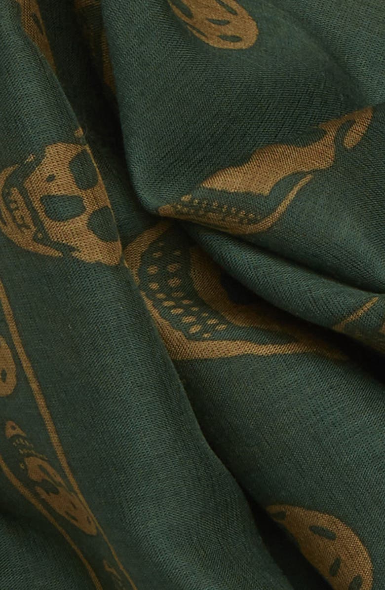 McQueen Alexander McQueen Skull Print Modal & Silk Scarf, Alternate, color,