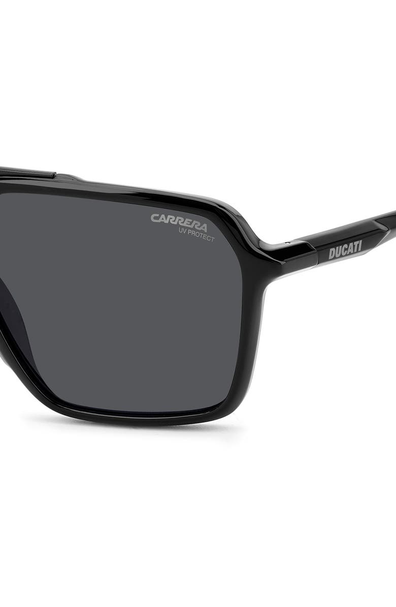 Carrera Eyewear x Ducati 55mm Carduc Rectangle Sunglasses, Alternate, color, Black/ Grey