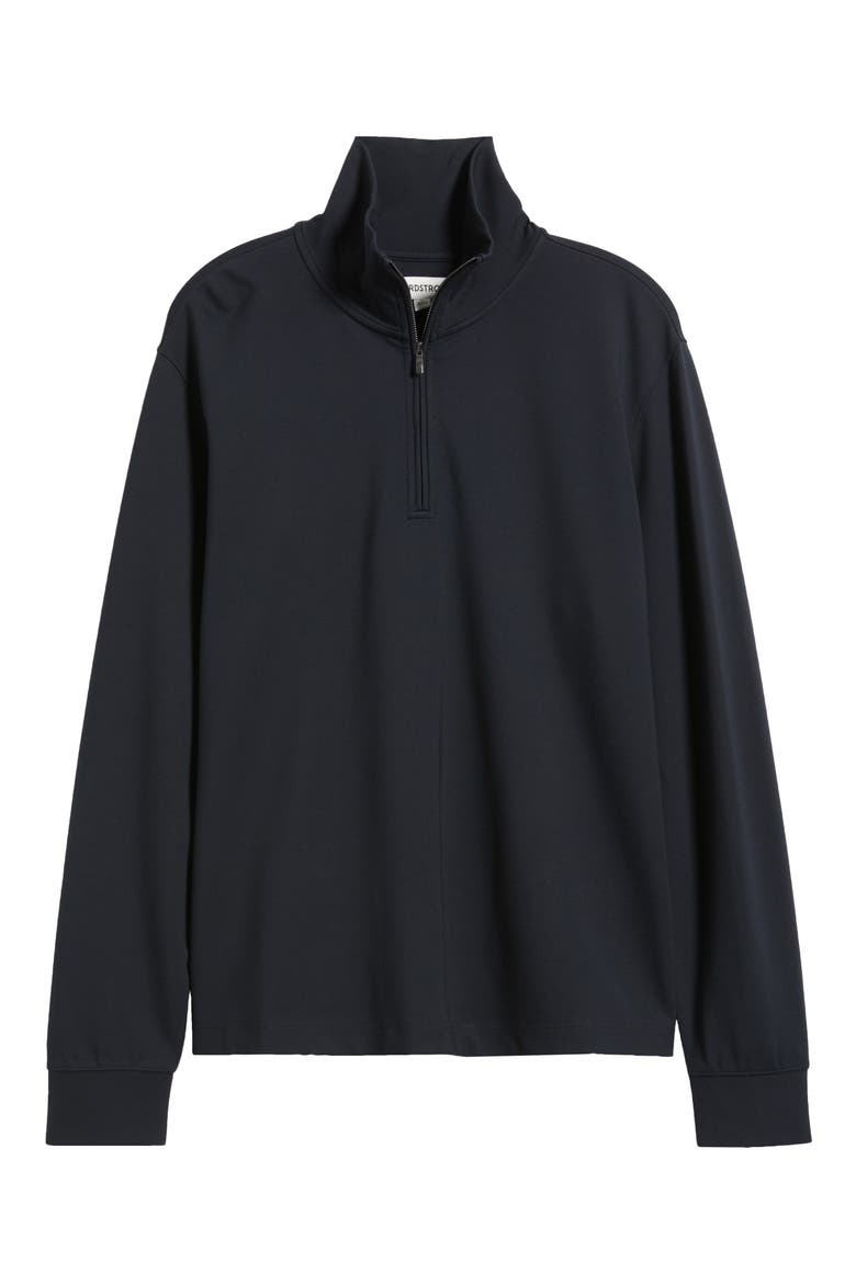 Travel Luxe Quarter Zip Pullover, Alternate, color, BLACK ROCK