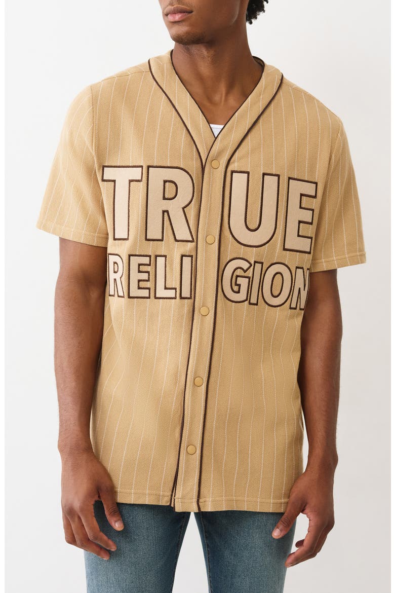 Logo Baseball Jersey, Main, color, TRAVERTINE