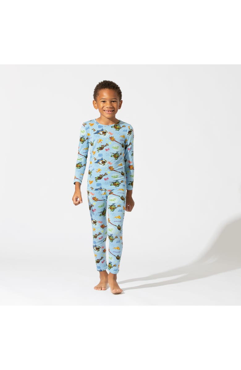 Bellabu Bear Kids' TMNT Pizza Set of 2 Piece Pajamas, Alternate, color, Tmnt Pizza
