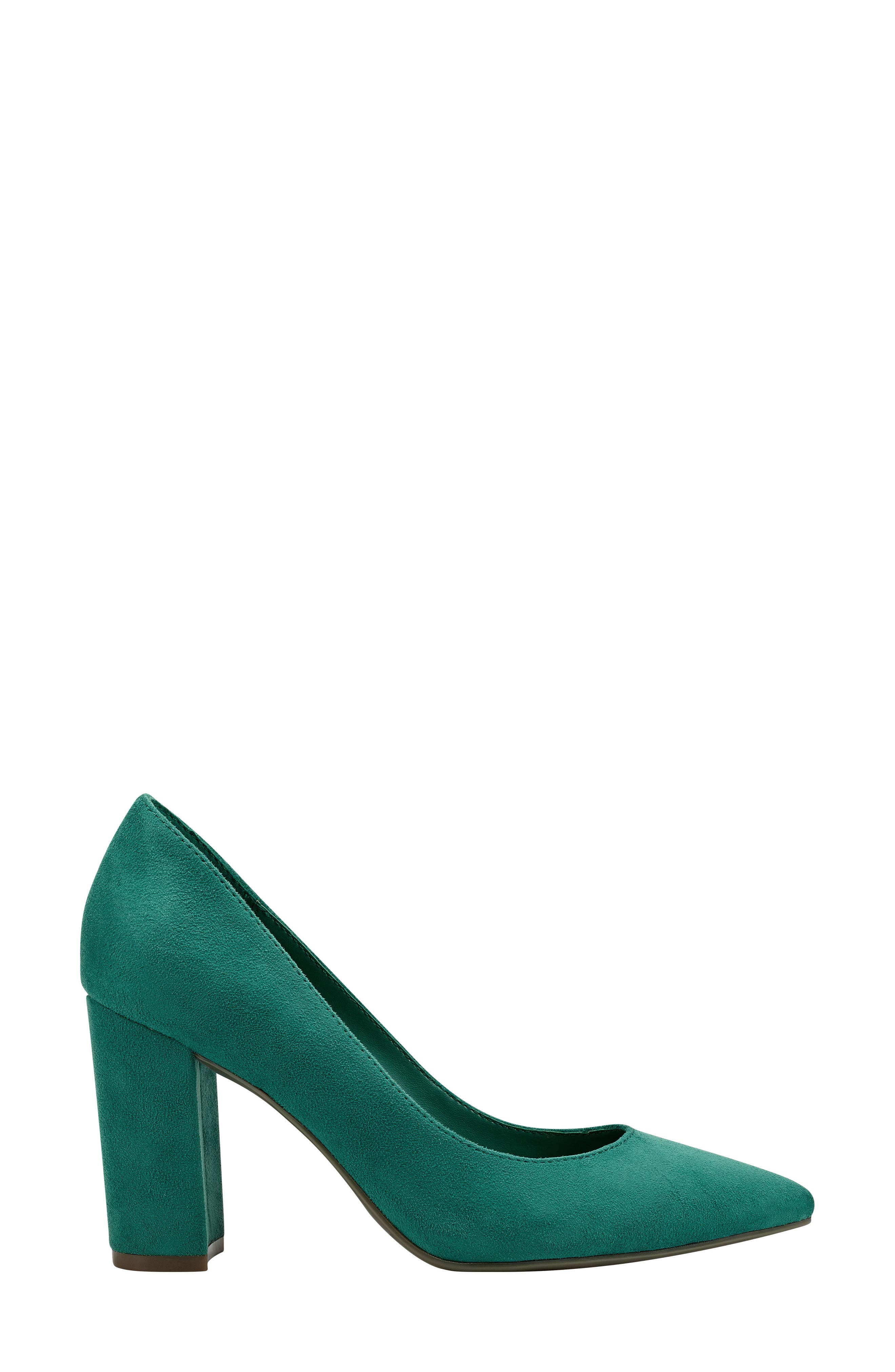 Georgy Block Heel Pump, Alternate, color, DARK GREEN 300